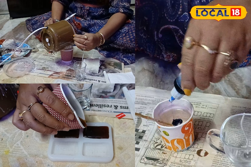 প্রথম মোম গলিয়ে নিতে হবে মেশিনের সাহায্যে। তারপর যে ডিজাইনের মোম বানাতে চান সেই অনুযায়ী মোল্ডে সুতো আটকে নিতে হবে এবং তাতে ওই লরল মোম ঢেলে দিতে হবে। রঙিন মোমবাতি তৈরি করতে চাইলে মিশিয়ে নিতে হবে রং। চাইলে মিশাতে পারেন এসেন্স। এর পর অপেক্ষা করতে হবে মোম শক্ত হওয়া পর্যন্ত। মোম শক্ত হয়ে গেলে মোল্ড থেকে ধীরে ধীরে তা বের করে নিতে হবে।