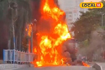নিউটাউনে পেট্রোল পাম্পের সামনে ট্যাঙ্কারে ভয়াবহ আগুন! চালকের বুদ্ধিতে বাঁচল গোটা এলাকা