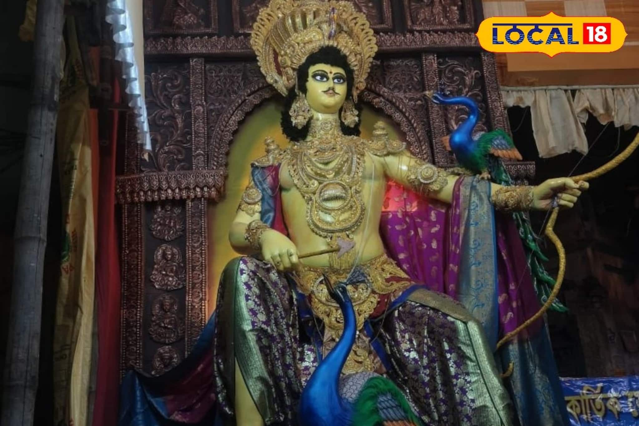 Kartik Puja: হাওড়ায় ১৮ ফুটের বিরাট কার্তিক! পুজো করে কার্তিক সেবা সমিতি