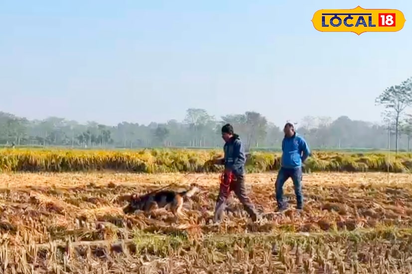 পাঁচদিন ধরে রহস্যজনকভাবে নিখোঁজ ৫ বছরের শিশুকন্যার হদিশ পেতে এবার মাঠে নামল পুলিশের ডগ স্কোয়াড টিম। শিশুর খোঁজে পুলিশ কুকুর দিয়ে গ্রাম সহ আশেপাশের জমি, বাগান, পুকুর পাড় সহ বিভিন্ন এলাকায় তন্নতন্ন করে তল্লাশি অভিযান চালান হল। (ছবি ও তথ্যঃ জিএম মোমিন)