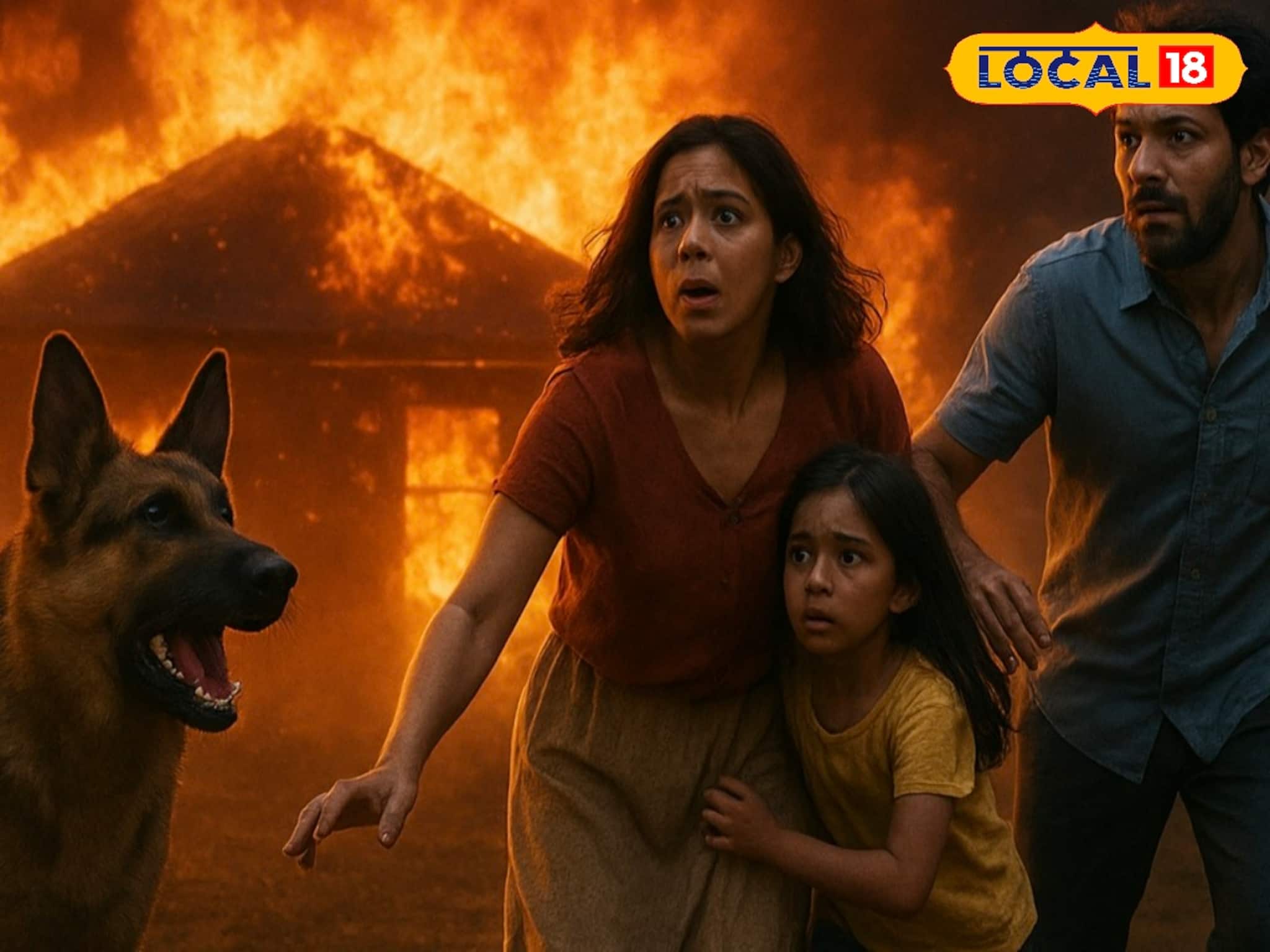 বাড়িতে দাউ দাউ করে আগুন! পোষ্য কুকুরের তৎপতায় প্রাণ বাঁচল সকলের