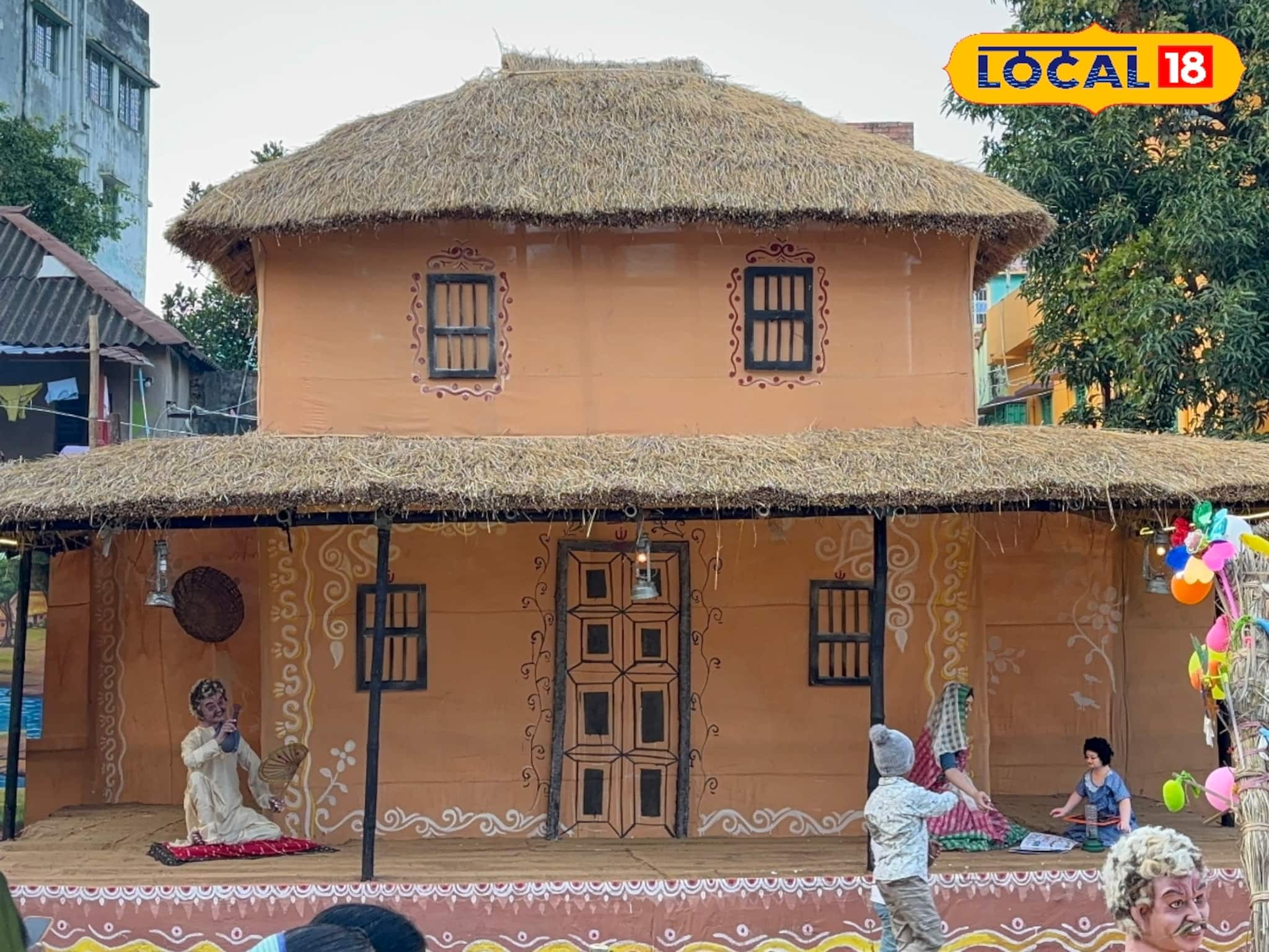 Kartik Puja 2025: বড় বাজেটের থিম ছাপিয়ে নজর কাড়ল গ্রাম্য জীবনের ছবি, কাটোয়ায় হিট সবুজ পাতা ক্লাব