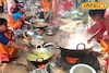 পথের দু’পাশে কয়েকশো উনুনের হাঁড়ি-কড়াই থেকে উঠছে ধোঁয়া! হেমন্তের রান্নাপুজো ফুলতলায়