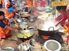 পথের দু’পাশে কয়েকশো উনুনের হাঁড়ি-কড়াই থেকে উঠছে ধোঁয়া! হেমন্তের রান্নাপুজো ফুলতলায়