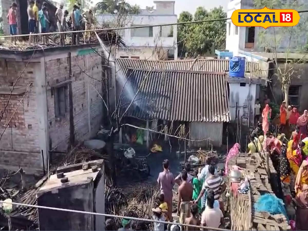 আগুন নিয়ন্ত্রণে আনার পর ঘটনাস্থল