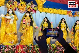 বলাগড়ে ৩৫০ বছরের পুরনো রাস, ৩৫ বছরের শতদল সংঘের পুজোর থিমে আট সখী