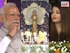 মঞ্চে উঠেই সটান প্রধানমন্ত্রীকে পা ছুঁয়ে প্রণাম ঐশ্বর্যর, নায়িকাকে আশীর্বাদ মোদির