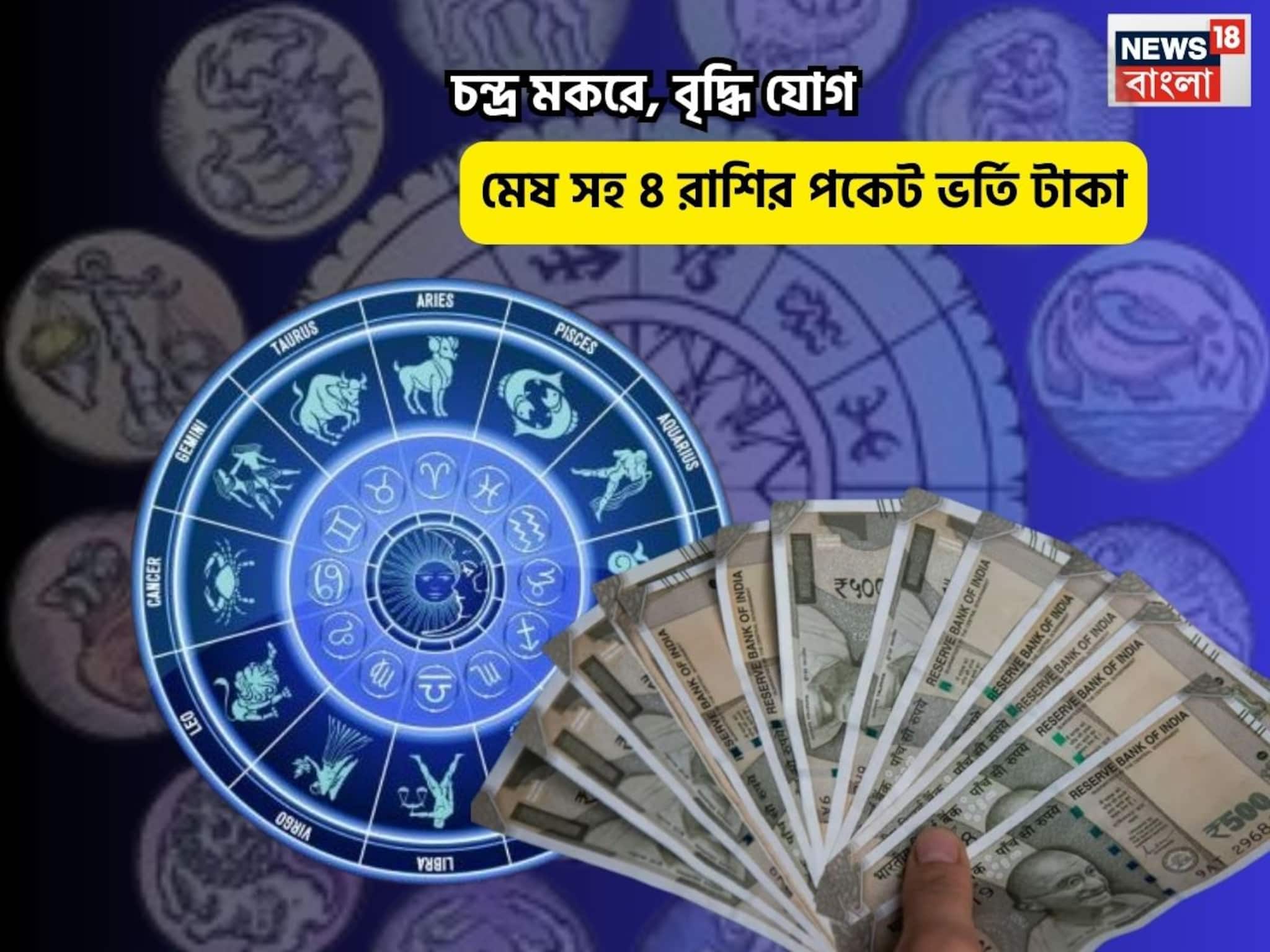 Vridhhi Yog Rashifal:  সোনার কপাল, আপনি সব সম্পত্তির মালিক! চন্দ্র মকরে, বৃদ্ধি যোগে মেষ সহ ৪ রাশির পকেট ভর্তি টাকা