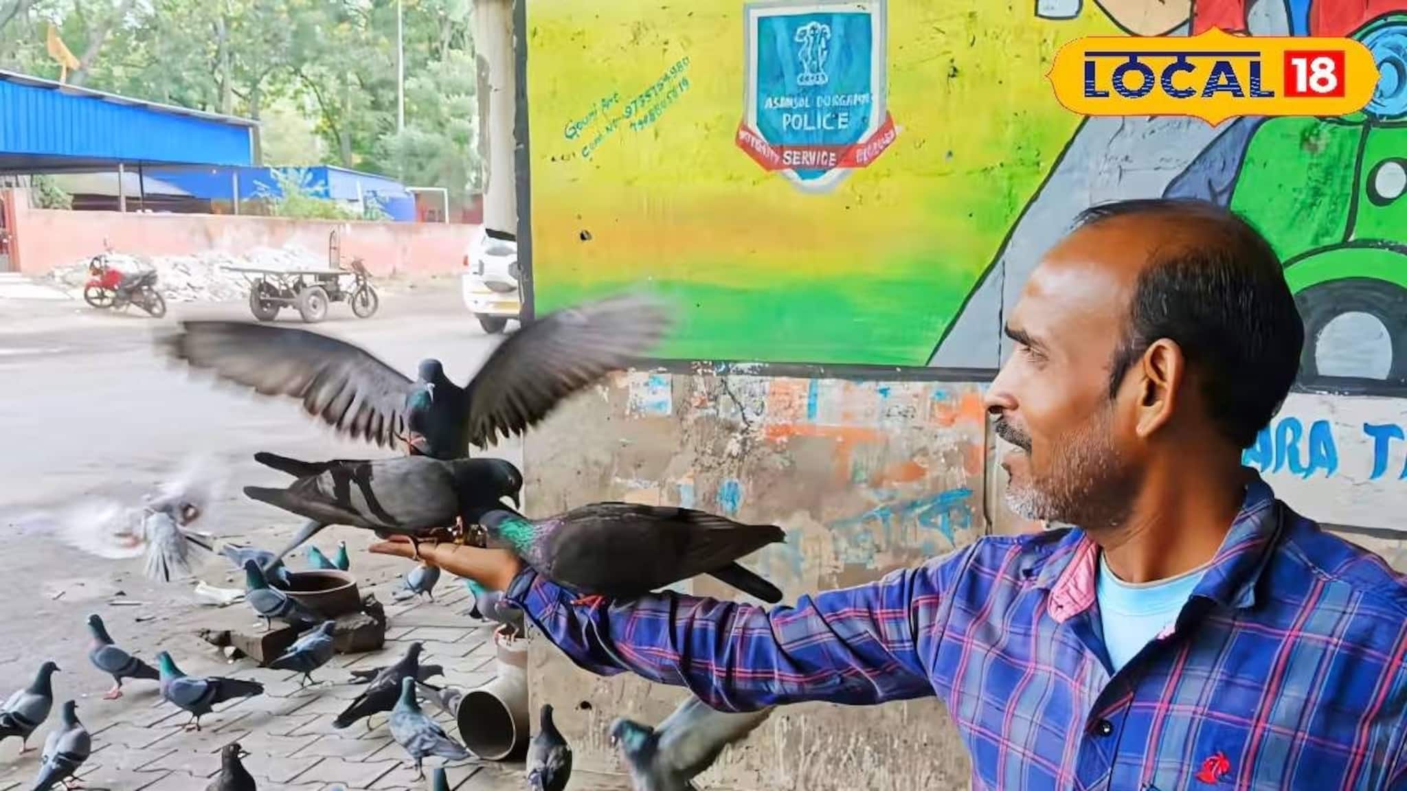 হরিহরের ঝালমুড়ি খেয়ে ফিদা শতাধিক পায়রা! বিক্রেতার হাত থেকেই খেয়ে যায় খাবার