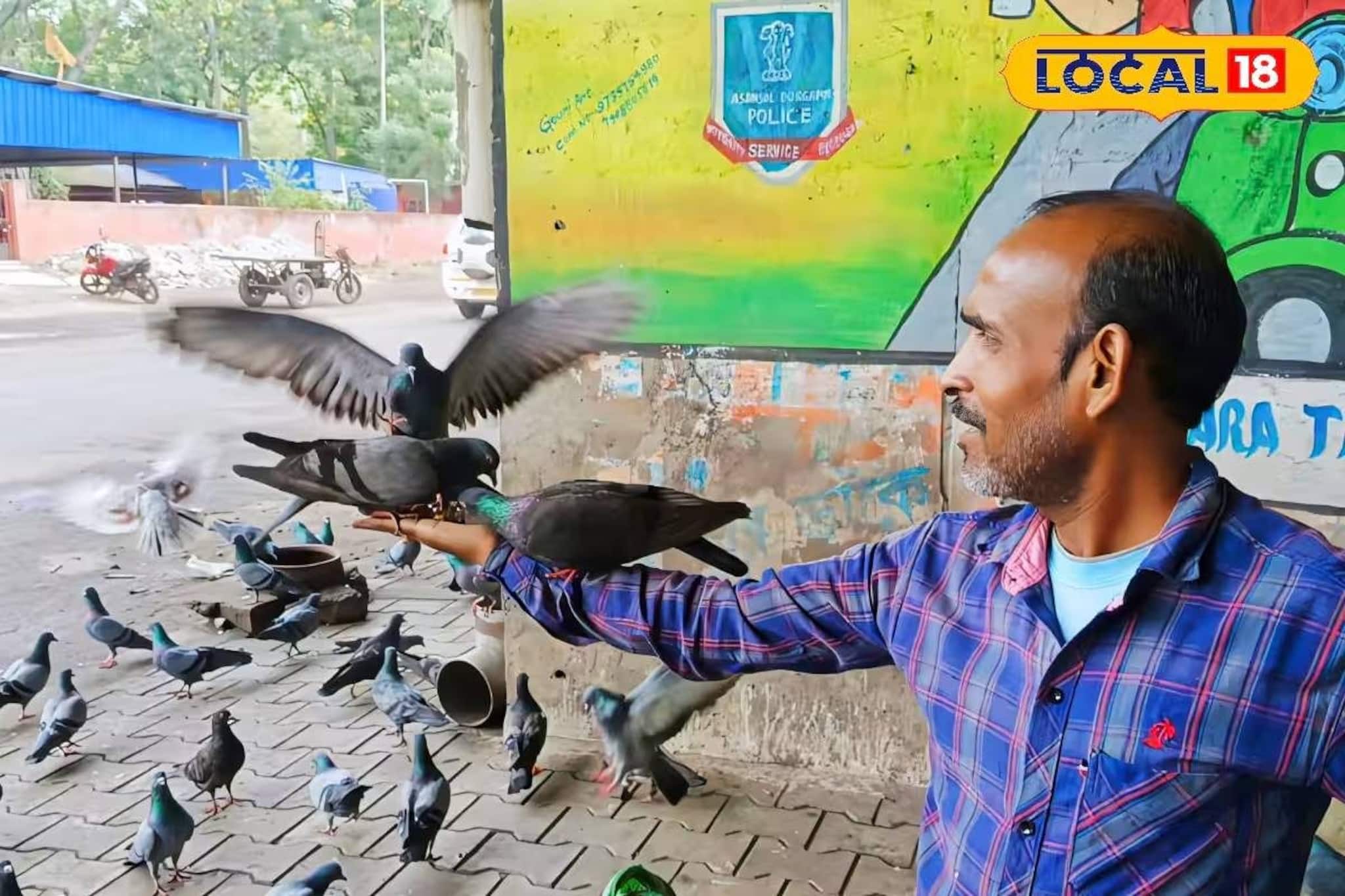 হরিহরের ঝালমুড়ি খেয়ে ফিদা শতাধিক পায়রা! বিক্রেতার হাত থেকেই খেয়ে যায় খাবার