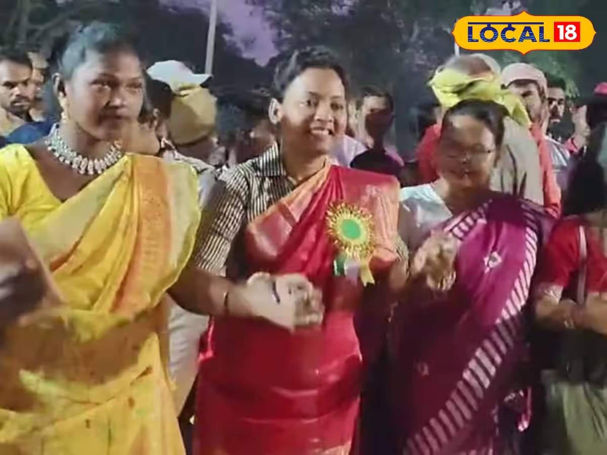 ধামসা-মাদলের তালে নাচ! সহরায় উৎসবে অন্য মেজাজে ধরা দিলেন রাজ্যের মন্ত্রী