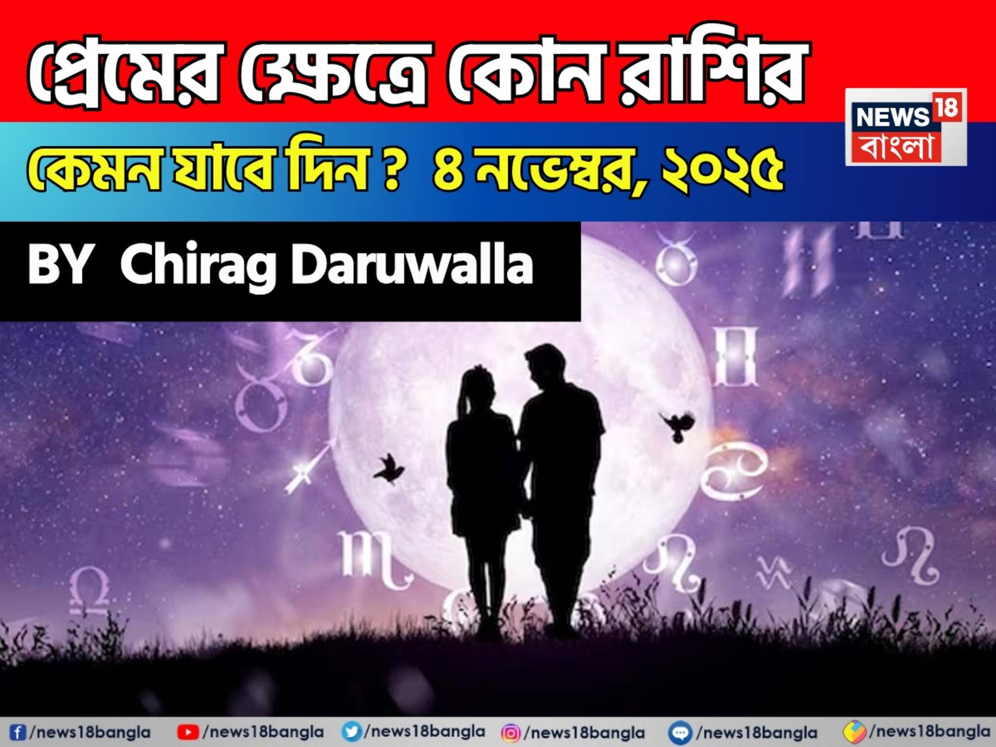 Love Horoscope Today: ৪ নভেম্বর, ২০২৫- কেমন যাবে আজকের প্রেমজীবন, জানাচ্ছেন জ্যোতিষী চিরাগ দারুওয়ালা
