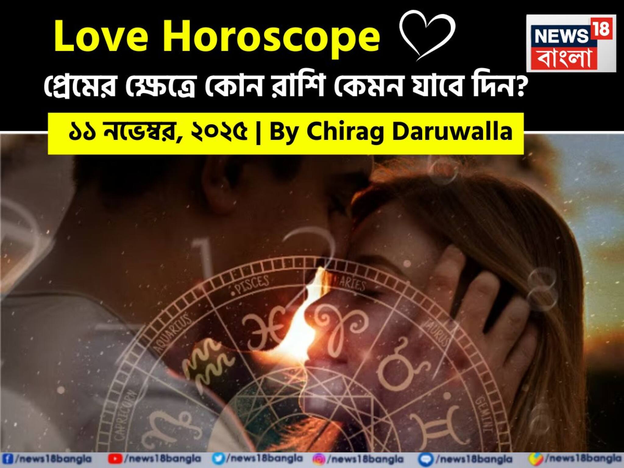 Love Horoscope Today: ১১ নভেম্বর, ২০২৫- কেমন যাবে আজকের প্রেমজীবন, জানাচ্ছেন জ্যোতিষী চিরাগ দারুওয়ালা
