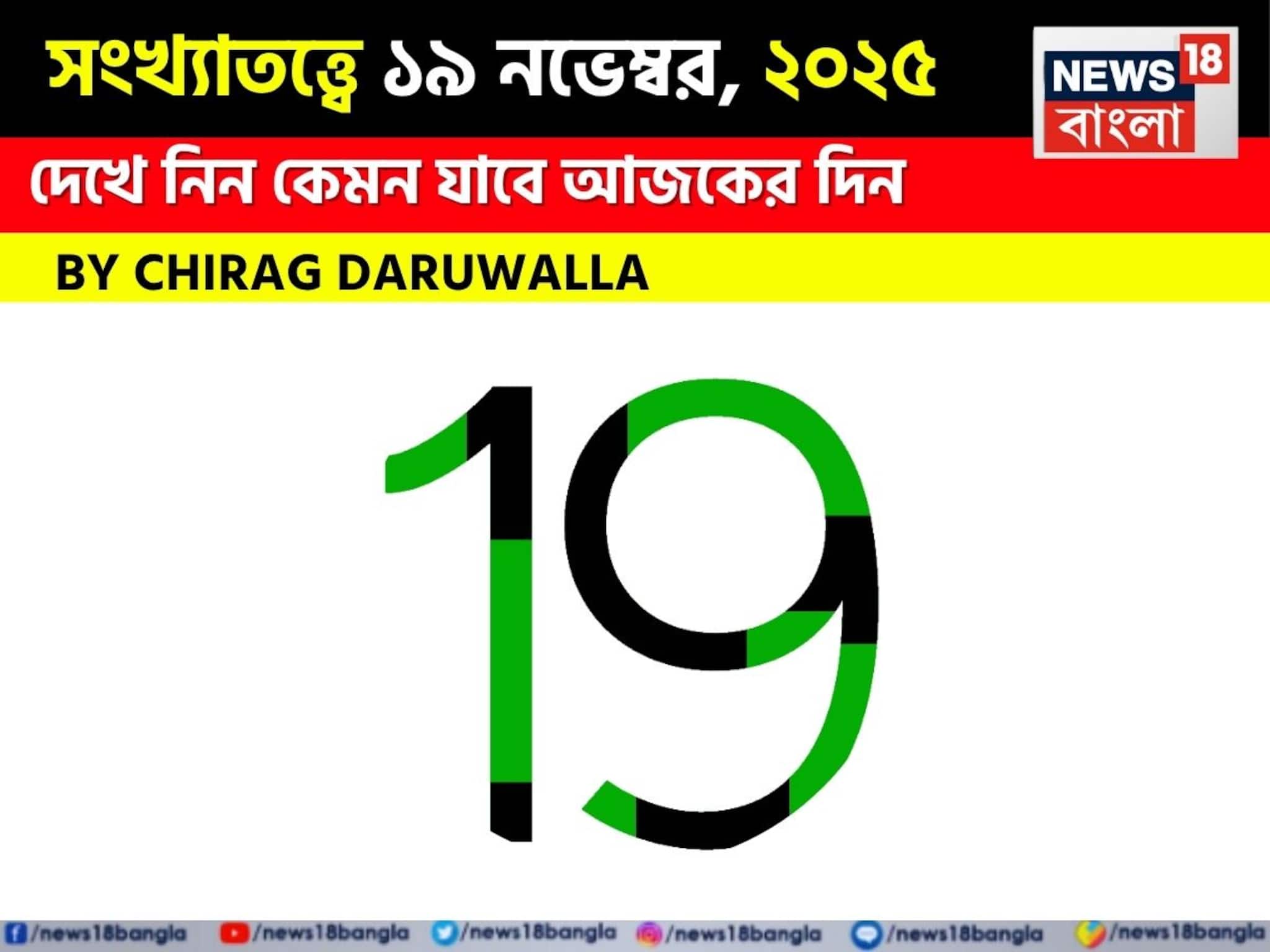 Numerology Predictions| সংখ্যাতত্ত্বে ১৯ নভেম্বর, ২০২৫: দেখে নিন কেমন যাবে আজকের দিন? জানাচ্ছেন জ্যোতিষী চিরাগ দারুওয়ালা