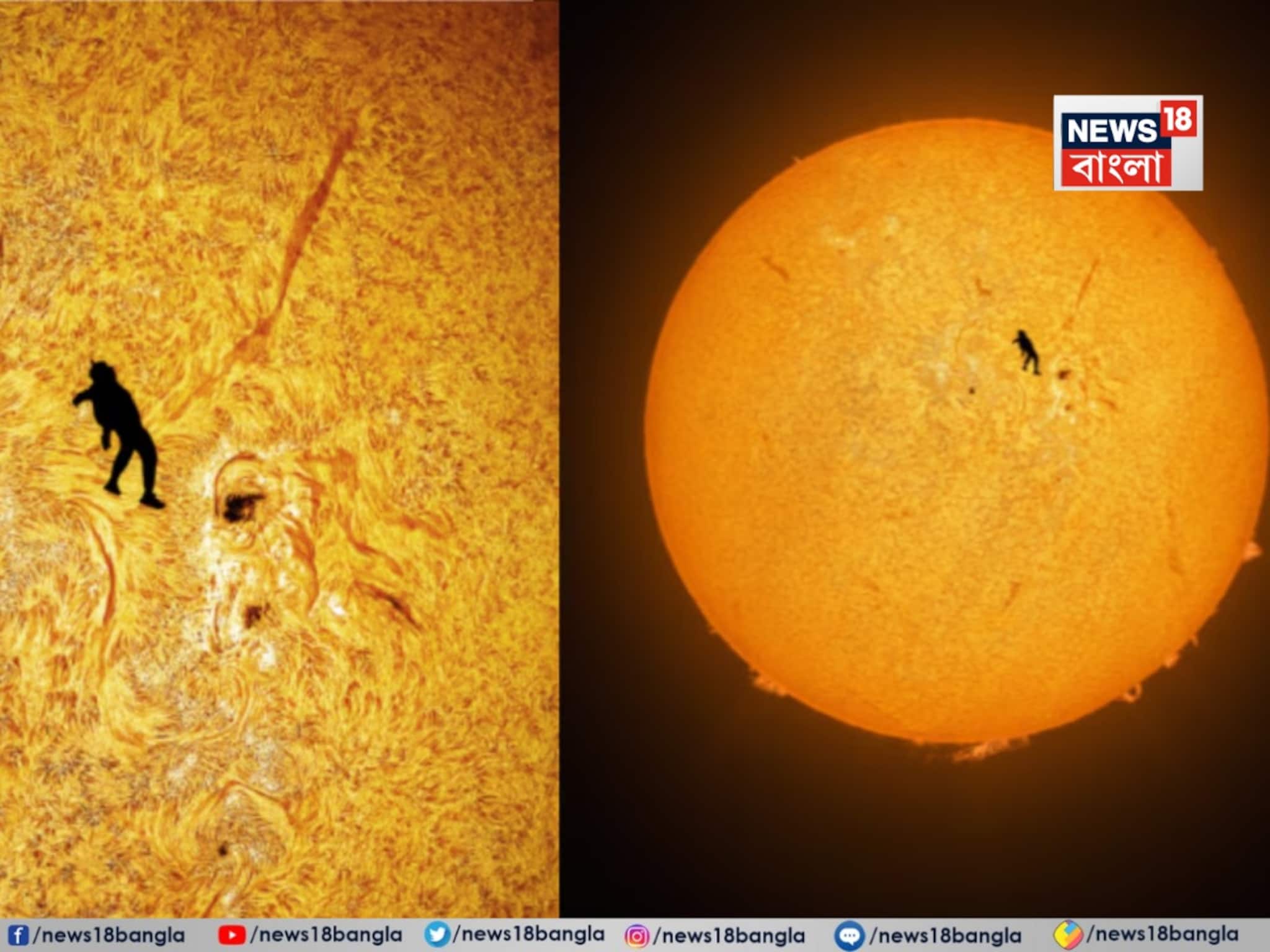 ঠিক যেন গ্রিক পুরাণের ইকারাসের পতন, সূর্যের প্রেক্ষাপটে মানুষের স্কাইডাইভিংয়ের ছবি তুলে চমকে দিলেন জ্যোতির্বিদ