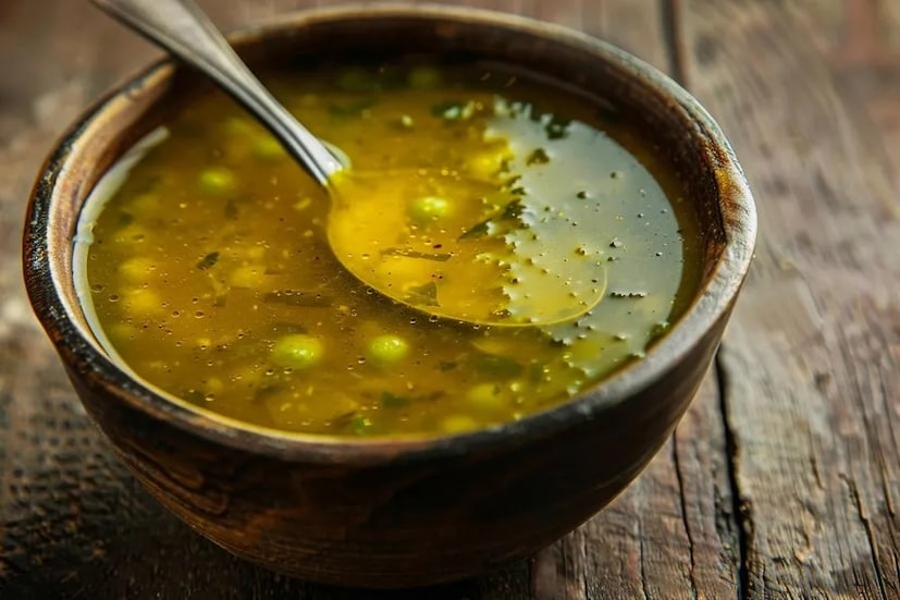  ১ কাপ সবুজ বা হলুদ মুগডাল নিন৷ এ বার ৪ কাপ জলে ওই ডাল প্রেশার কুকারে সিদ্ধ করুন৷ সিদ্ধ হয়ে গেলে ছেঁকে নিয়ে জলটা আলাদা করে রাখুন৷ ওই জলে স্বাদমতো নুন, আদা, লঙ্কা মিশিয়ে নিন৷ তৈরি আপনার ভুঁড়ি কমানোর অস্ত্র৷