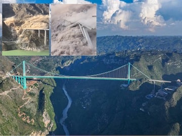 চিনে হুড়মুড়িয়ে ভেঙে পড়ল ব্রিজ - Photo Courtesy- Peter Lemonjello/ X Account 