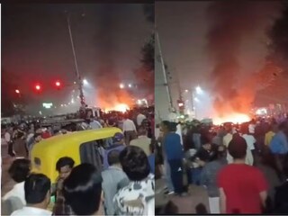 দিল্লি গাড়ি বিস্ফোরণে আতঙ্কের মহল  Photo- X Account/ video grab