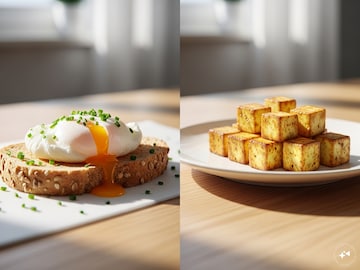 ডিম না পনির, ব্রেকফাস্টে বেশি প্রোটিন কে জোগান দেয় জেনে নিয়ে ডায়েট ঠিক করুন, তবেই না উপকার ডিম না পনির, ব্রেকফাস্টে বেশি প্রোটিন কে জোগান দেয় জেনে নিয়ে ডায়েট ঠিক করুন, তবেই না উপকার