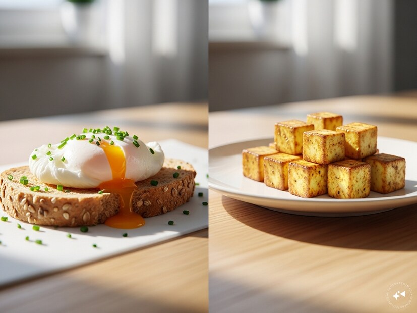 যদি ব্রেকফাস্টের কথা ওঠে, তাহলে অনেক বছর ধরে ডিম বাঙালির পাতে নিজের একচ্ছত্র আধিপত্য বজায় রেখেছে এটা মেনে নিতেই হবে। সেই তুলনায় ব্রেকফাস্টে পনির খাওয়ার প্রচলন অনেকটাই কম। কিন্তু ডিম বনাম পনির এই প্রশ্ন যখন উঠল, তখন আমিষাশী এবং নিরামিষাশী দলভাগের প্রয়োজনীয়তাও দেখা দেয়, আর এই সূত্র ধরেই আসে প্রোটিনের কথা। কোনটা ব্রেকফাস্টে বেশি প্রোটিন জোগান দেয়, তা জানা দরকার। তারও আগে জানা দরকার ব্রেকফাস্টে প্রোটিন কেন গুরুত্বপূর্ণ! যদি ব্রেকফাস্টের কথা ওঠে, তাহলে অনেক বছর ধরে ডিম বাঙালির পাতে নিজের একচ্ছত্র আধিপত্য বজায় রেখেছে এটা মেনে নিতেই হবে। সেই তুলনায় ব্রেকফাস্টে পনির খাওয়ার প্রচলন অনেকটাই কম। কিন্তু ডিম বনাম পনির এই প্রশ্ন যখন উঠল, তখন আমিষাশী এবং নিরামিষাশী দলভাগের প্রয়োজনীয়তাও দেখা দেয়, আর এই সূত্র ধরেই আসে প্রোটিনের কথা। কোনটা ব্রেকফাস্টে বেশি প্রোটিন জোগান দেয়, তা জানা দরকার। তারও আগে জানা দরকার ব্রেকফাস্টে প্রোটিন কেন গুরুত্বপূর্ণ!