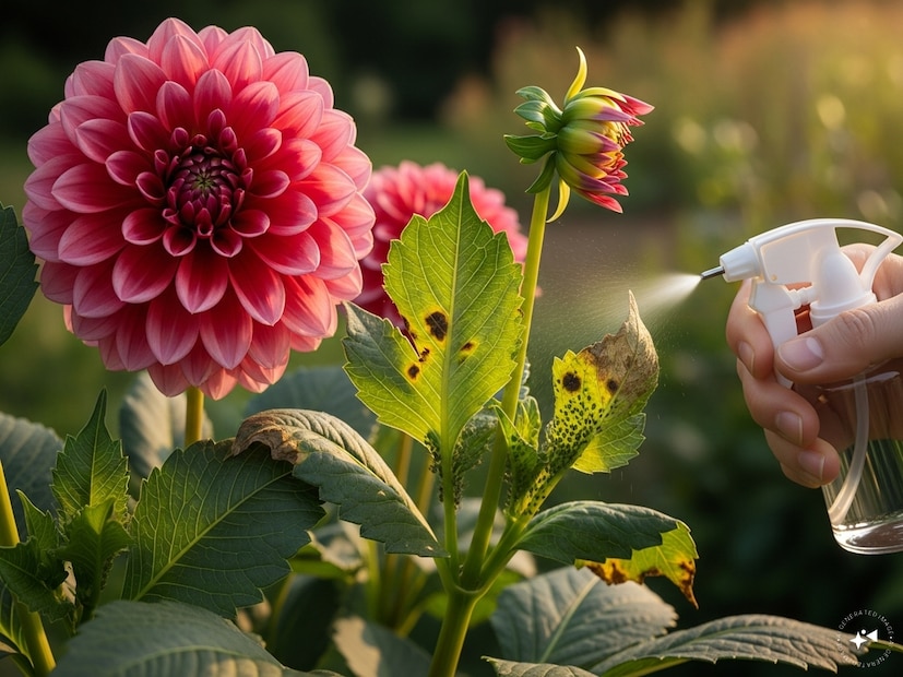 ডালিয়া যেমন সুন্দর ফুল দেয় ঠিক তেমনি প্রয়োজন বেশ পরিচর্যাও। তবে এই গাছের সঠিক পরিচর্যা না হলে সহজেই নষ্ট হয়ে যেতে পারে। ডালিয়ায় কিছু কিছু সময় পাতায় ছত্রাক ঘটিত রোগ দেখা যায়। ডালিয়ার গাছে জাব পোকা, থ্রিপস ও মাকড়ের আক্রমনে বেশি ক্ষতি করে থাকে। জাব পোকা ও থ্রিপস দমনের জন্য মাত্রানুযায়ী রাসায়নিক কীটনাশক জলের সঙ্গে মিশিয়ে সন্ধ্যার সময় স্প্রে করতে হবে। এই গাছে মোটামুটি নিয়মিত জল দিতে হবে।