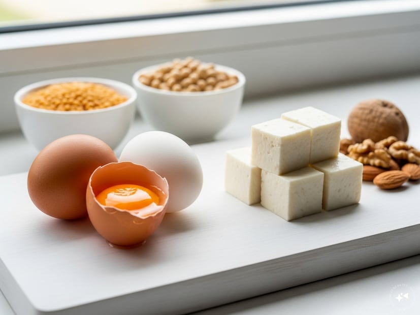 ডিম বনাম পনির: তাহলে প্রোটিনের ভাল উৎস কোনটাবলা হয়ে থাকে যে ডিম এবং প্রোটিন উভয়েরই পুষ্টির গঠন একই রকম। প্রোটিন তৈরির জন্য প্রয়োজনীয় নয়টি পুষ্টি উপাদানই দুটোতেই থাকে। এছাড়াও, দুগ্ধজাত পণ্য এবং ডিম ভিটামিন বি-১২ এবং ভিটামিন ডি সমৃদ্ধ, এই দুই পুষ্টি উপাদান কোনও উদ্ভিদ-ভিত্তিক খাবারে খুব কমই পাওয়া যায়। যদি আমরা পুষ্টির মাত্রা দেখি, তাহলে উভয়ই স্বাস্থ্যকর এবং রোজই খাদ্যতালিকায় রাখা যেতে পারে। ওজন কমাতে চাইছেন এমন নিরামিষাশীদের জন্য পনির খাওয়া ডিম খাওয়ার মতোই উপকারী হতে পারে। সর্বাধিক পুষ্টি পেতে এবং সারা দিন ধরে স্থিতিশীল, ভারসাম্যপূর্ণ শক্তির স্তর বজায় রাখতে খাদ্যতালিকায় সয়া, মুসুর ডাল এবং বাদামও যোগ করা যেতে পারে।