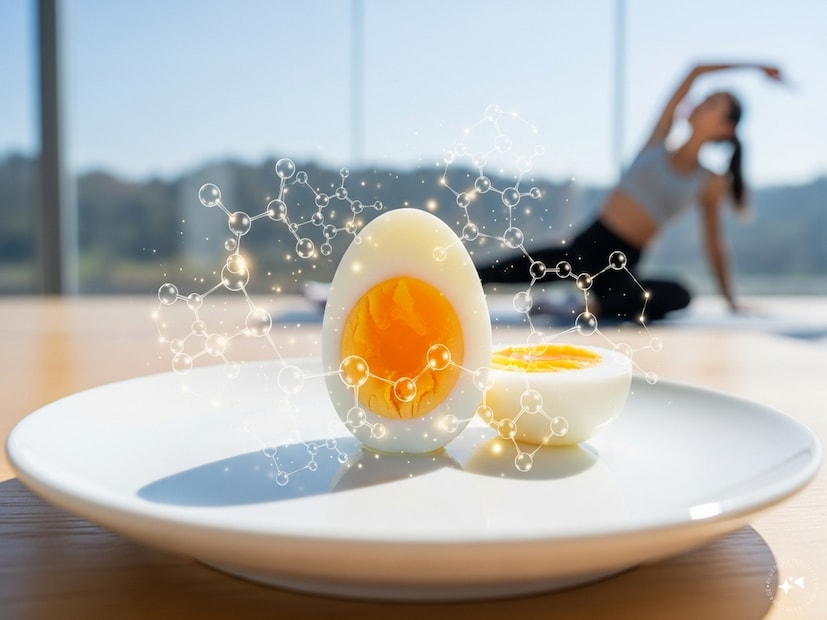 ডিম সম্পর্কে গবেষণা কী বলছে?Health Functions of Egg Protein নামের এক গবেষণায় বলা হয়েছে যে ডিম প্রোটিনের একটি উল্লেখযোগ্য উৎস, যার অ্যামিনো অ্যাসিড স্কোর ১০০ এবং সর্বোচ্চ নেট প্রোটিনও বেশি। আরও বলা হয়েছে যে এতে দুধের প্রোটিনের মতো প্রায় একই পরিমাণে ব্রাঞ্চড-চেইন অ্যামিনো অ্যাসিড রয়েছে। অন্যান্য প্রোটিন উৎসের তুলনায় এতে সালফারযুক্ত অ্যামিনো অ্যাসিডও বেশি। EWP-এর জন্য অ্যামিনো অ্যাসিড স্কোর ১০০, এর নেট প্রোটিন ব্যবহার হুই প্রোটিনের চেয়ে বেশি বলে জানা গিয়েছে। প্রোটিন এমনকি ডিমের খোসার ঝিল্লিতেও উপস্থিত থাকে। উল্লেখ করা হয়েছে যে ডিমের সাদা অংশ প্রোটিনের একটি ভাল উৎস যা পেশির ভর বৃদ্ধি করতে ব্যবহার করা যেতে পারে। সামগ্রিকভাবে, ডিম বিপাকীয় স্বাস্থ্য, পেশির কার্যকারিতা এবং অ্যান্টিঅক্সিডেন্ট লেভেল ধরে রাখে। পেশির ভর উন্নত করে বলে ব্যায়ামের ডায়েটে তা পেশিকে শক্তিশালী করে এবং ক্লান্তি দূর করে; ডিম ভিসারাল ফ্যাট হ্রাস করে এবং সিরাম কোলেস্টেরলের মাত্রাও হ্রাস করে লিপিড বিপাক উন্নত করতে পারে। ডিম শারীরিক দুর্বলতা এবং বিপাকীয় সিন্ড্রোম প্রতিরোধে অবদান রাখতে পারে।