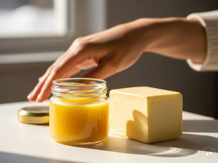 বিশেষজ্ঞদের মতে, ওমেগা-৩ ফ্যাটি অ্যাসিড ও ভিটামিনে সমৃদ্ধ ঘি ও মাখন শীতের ত্বকের শুষ্কতা দূর করে ভেতর থেকে এনে দেয় নরম, উজ্জ্বল ত্বক।