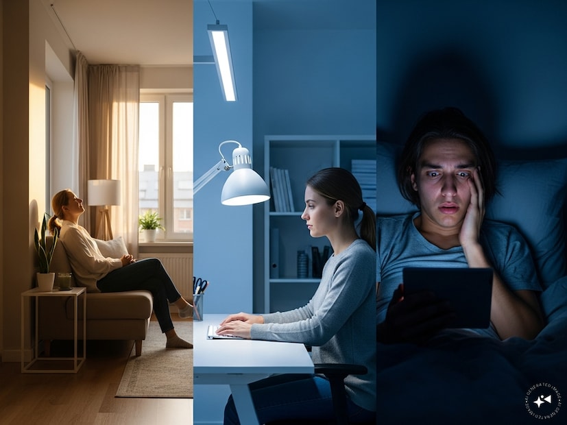 যেমন, আলো মানসিক ভারসাম্যকে উল্লেখযোগ্যভাবে প্রভাবিত করতে পারে। “উষ্ণ রঙগুলো শিথিলতা এবং ঘনিষ্ঠতার অনুভূতি জাগায়, যেখানে শীতল রঙগুলো সতর্কতা এবং ফোকাস বাড়ায়,” তিনি ব্যাখ্যা করেন। “তবে ভারসাম্য এবং সময় গুরুত্বপূর্ণ। রাতে অতিরিক্ত নীল আলো ঘুমের চক্রকে ব্যাহত করতে পারে, অন্য দিকে, প্রাকৃতিক আলো সবচেয়ে শক্তিশালী ভাবে মেজাজ ভাল রাখে।”