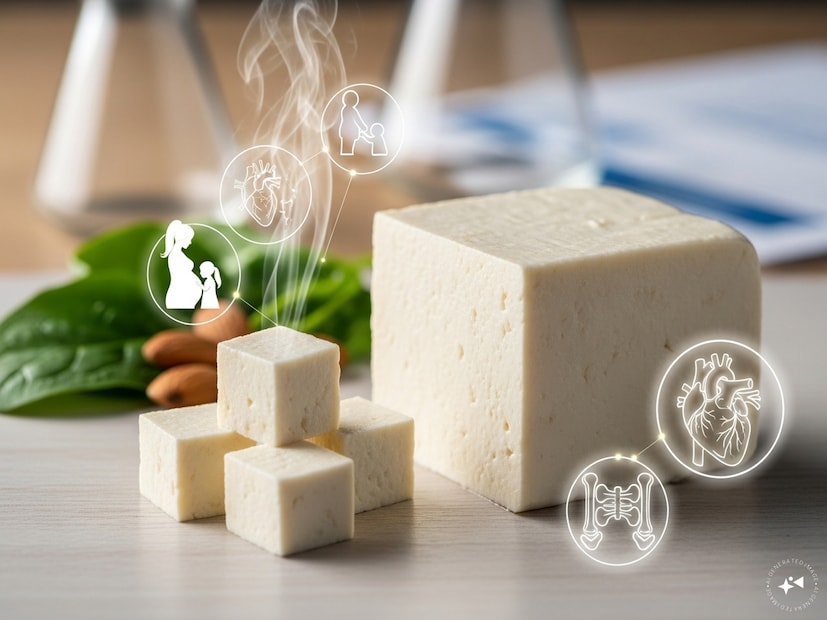 পনির সম্পর্কে গবেষণা কী বলছে?Paneer- An Indian Soft Cheese Variant: A Review নামের একটি গবেষণা অনুসারে পনিরে মোটামুটি উচ্চ মাত্রার চর্বি (২২-২৫%) এবং প্রোটিন (১৬-১৮%) এবং কম মাত্রার ল্যাকটোজ (২.০-২.৭%) রয়েছে। খাদ্যতালিকায় পনির অত্যন্ত গুরুত্বপূর্ণ, বিশেষ করে ভারতীয় নিরামিষভোজীদের ক্ষেত্রে, কারণ এতে প্রচুর পরিমাণে চর্বি এবং প্রোটিনের পাশাপাশি কিছু খনিজ পদার্থ, বিশেষ করে ক্যালসিয়াম এবং ফসফরাস রয়েছে। এটি চর্বিতে দ্রবণীয় ভিটামিন এ এবং ডি-এরও একটি ভাল উৎস। তাই এর খাদ্য এবং পুষ্টিগুণ মোটামুটি উচ্চ স্তরেরই। পনিরে উচ্চতর পুষ্টিগুণ আসে হুই প্রোটিনের উপস্থিতি থেকে যা শরীরের জন্য অপরিহার্য অ্যামিনো অ্যাসিডের এক সমৃদ্ধ উৎস। উচ্চ পুষ্টিগুণের কারণে পনির অন্তঃসত্ত্বা, শিশু, বাড়ন্ত শিশু, কিশোর এবং প্রাপ্তবয়স্কদের জন্য একটি আদর্শ খাবার। ডায়াবেটিক এবং করোনারি হৃদরোগের রোগীদের জন্যও চিকিৎসকরা পনির সুপারিশ করেন। গবেষণায় আরও বলা হয়েছে যে মোষের দুধ এবং গরুর দুধ থেকে তৈরি পনিরের প্রোটিন দক্ষতা অনুপাত (PER) এবং জৈবিক মান (BV) ৩.৪ আর ২.৩; যথাক্রমে ৮৬.৫৬ এবং ৮১.৮৮।