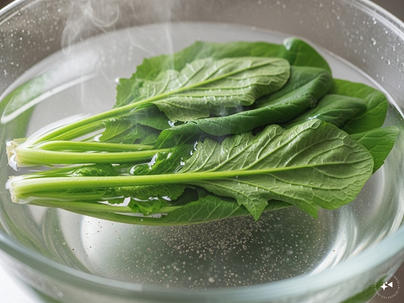 গরম জল ব্যবহার করেও শাক পরিষ্কার করা যায়—গরম জলে কয়েক মিনিট ভিজিয়ে রাখলেই ময়লা নিচে বসে যায় এবং পাতাগুলো অনেক পরিষ্কার হয়ে যায়