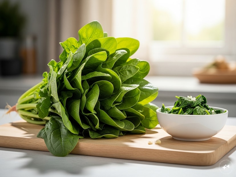 ডাক্তারের পরামর্শ অনুযায়ী, রোজকার খাদ্যতালিকায় আয়রন ও ফাইবারসমৃদ্ধ খাবার থাকা অত্যন্ত জরুরি—বিশেষ করে মহিলাদের জন্য। পালং শাক এই দুই উপাদানেরই উৎকৃষ্ট উৎস। এতে রয়েছে আয়রন, ক্যালসিয়াম, ম্যাগনেশিয়াম, ভিটামিন K ও প্রচুর অ্যান্টিঅক্সিড্যান্ট, যা শরীরের রোগপ্রতিরোধ ক্ষমতা বাড়ায়, রক্তে হিমোগ্লোবিনের ঘাটতি পূরণ করে এবং হজমশক্তি উন্নত রাখে। ডাক্তারের পরামর্শ অনুযায়ী, রোজকার খাদ্যতালিকায় আয়রন ও ফাইবারসমৃদ্ধ খাবার থাকা অত্যন্ত জরুরি—বিশেষ করে মহিলাদের জন্য। পালং শাক এই দুই উপাদানেরই উৎকৃষ্ট উৎস। এতে রয়েছে আয়রন, ক্যালসিয়াম, ম্যাগনেশিয়াম, ভিটামিন K ও প্রচুর অ্যান্টিঅক্সিড্যান্ট, যা শরীরের রোগপ্রতিরোধ ক্ষমতা বাড়ায়, রক্তে হিমোগ্লোবিনের ঘাটতি পূরণ করে এবং হজমশক্তি উন্নত রাখে।