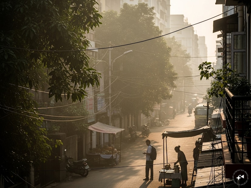 Generated তাপমাত্রা:আজ সকালে কলকাতার সর্বনিম্ন তাপমাত্রা ২৪.৪ ডিগ্রি সেলসিয়াস, যা স্বাভাবিকের তুলনায় ২.২ ডিগ্রি বেশি। গতকাল বিকেলে সর্বোচ্চ তাপমাত্রা ছিল ৩১.৪ ডিগ্রি সেলসিয়াস, যা স্বাভাবিকের চেয়ে ০.৫ ডিগ্রি কম। বাতাসে আপেক্ষিক আর্দ্রতা ৭৮ থেকে ৯০ শতাংশের মধ্যে। আগামী ২৪ ঘণ্টায় শহরের তাপমাত্রা থাকবে ২৪ থেকে ৩১ ডিগ্রি সেলসিয়াসের মধ্যে।