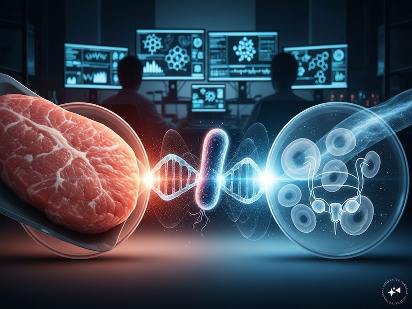 ২০১৭ থেকে ২০২১ সালের মধ্যে ইউটিআই আক্রান্ত রোগী এবং বাজারে বিক্রি হওয়া মাংস—দুই উৎস মিলিয়ে সংগৃহীত ৫,৭০০-এরও বেশি ই. কোলাই নমুনা বিশ্লেষণ করেন জেডাব্লিউ-এর বায়োইনফরমেটিশিয়ান মালিহা আজিজ ও তাঁর দল। জিনোম বিশ্লেষণে জানা যায়, ইউটিআই-র জন্য দায়ী ই. কোলাই-এর প্রায় ২০ শতাংশই আসে প্রাণীজাত উৎস থেকে, যা সংক্রমণের একটি আগের তুলনায় কম গুরুত্ব পাওয়া পথকে সামনে নিয়ে আসে।