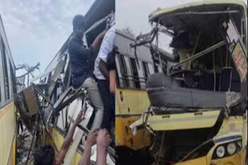 দুটি সরকারি বাসের মুখোমুখি সংঘর্ষ, তামিলনাড়ুতে ভয়াবহ দুর্ঘটনা! মৃত অন্তত ১১