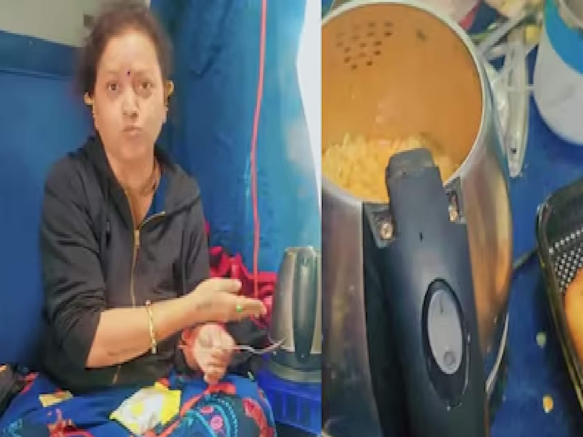 ট্রেনের চার্জিং পয়েন্টে কেটলি বসিয়ে ম্যাগি রাঁধছেন মহিলা! 'হ্যাক' নয়, আতঙ্ক! এর থেকে যা হতে পারে জানুন!