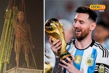 Highest Messi Statue:Highest Messi Statue: রাতেই ক্রেনের সাহায্যে মঞ্চে উঠল বিশ্বের সবচেয়ে বৃহৎ লিওনেল মেসির মূর্তি, ইতিহাসের সাক্ষী হতে চলেছে তিলোত্তমা