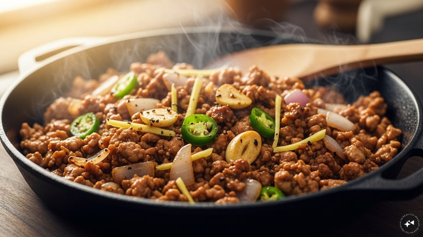 ফিলিং তৈরি করুন: একটি প্যানে তেল গরম করে পেঁয়াজ, আদা-রসুন বাটা এবং মরিচ ভাজুন। কিমা করা মুরগির মাংস, সয়া সস, লবণ এবং গোলমরিচ যোগ করুন। মুরগি সেদ্ধ না হওয়া পর্যন্ত এবং আর্দ্রতা বাষ্পীভূত না হওয়া পর্যন্ত রান্না করুন। ঠান্ডা হতে দিন। 