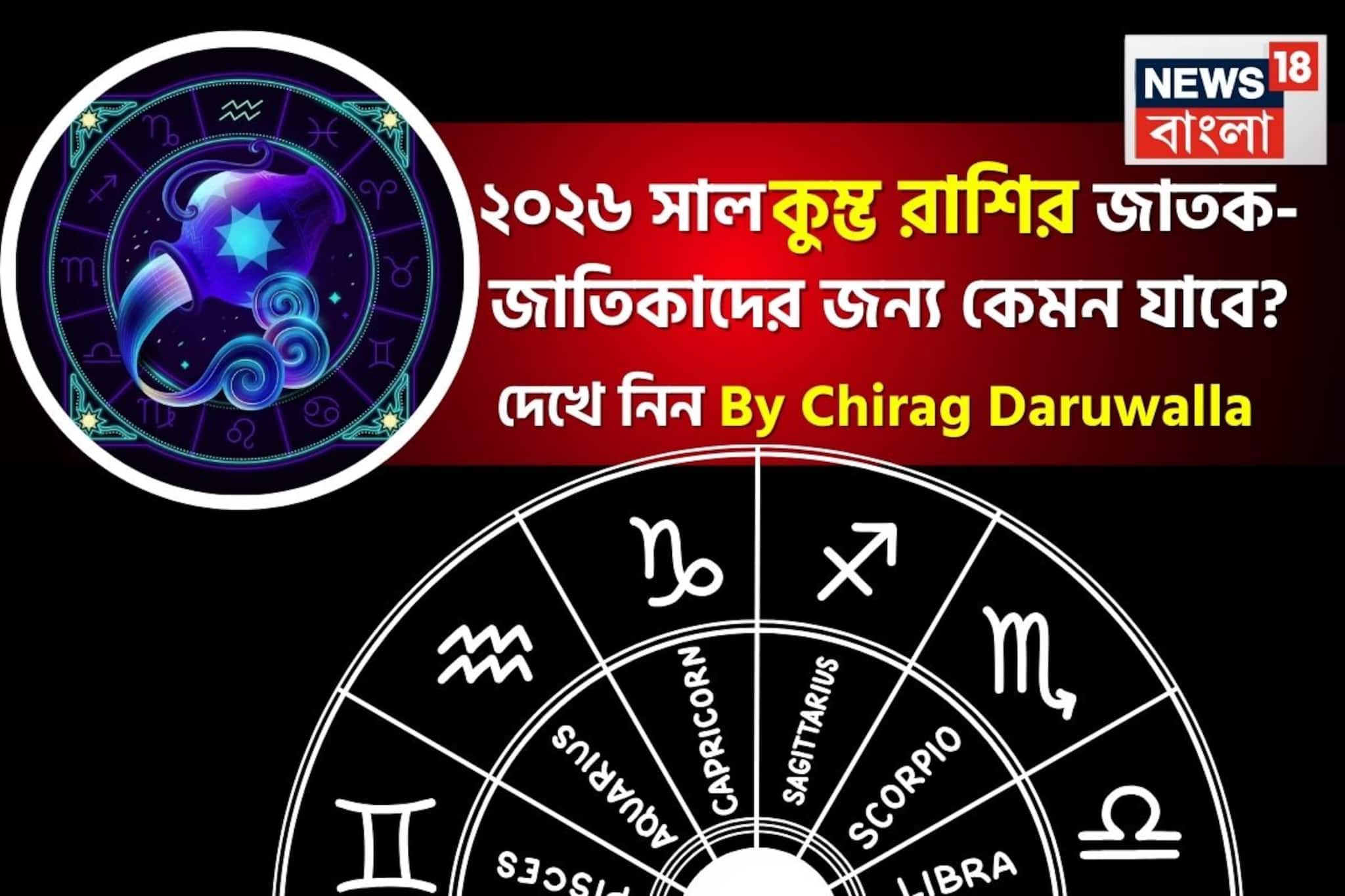 রাশিফল কুম্ভ, ২০২৬: দেখে নিন এই রাশির জাতক-জাতিকাদের কেমন যাবে ২০২৬ সাল রাশিফল কুম্ভ, ২০২৬: দেখে নিন এই রাশির জাতক-জাতিকাদের কেমন যাবে ২০২৬ সাল