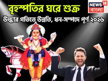 জানুয়ারি থেকেই কেরিয়ারে লম্বা লাফ! বৃহস্পতির ঘরে শুক্র, ২০২৬-এ নতুন ছন্দে ভরবে জীবন জানুয়ারি থেকেই কেরিয়ারে লম্বা লাফ! বৃহস্পতির ঘরে শুক্র, ২০২৬-এ নতুন ছন্দে ভরবে জীবন