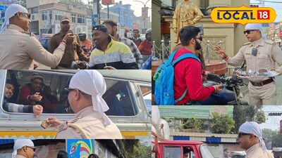 সান্টার ভূমিকায় ট্রাফিক পুলিশ 