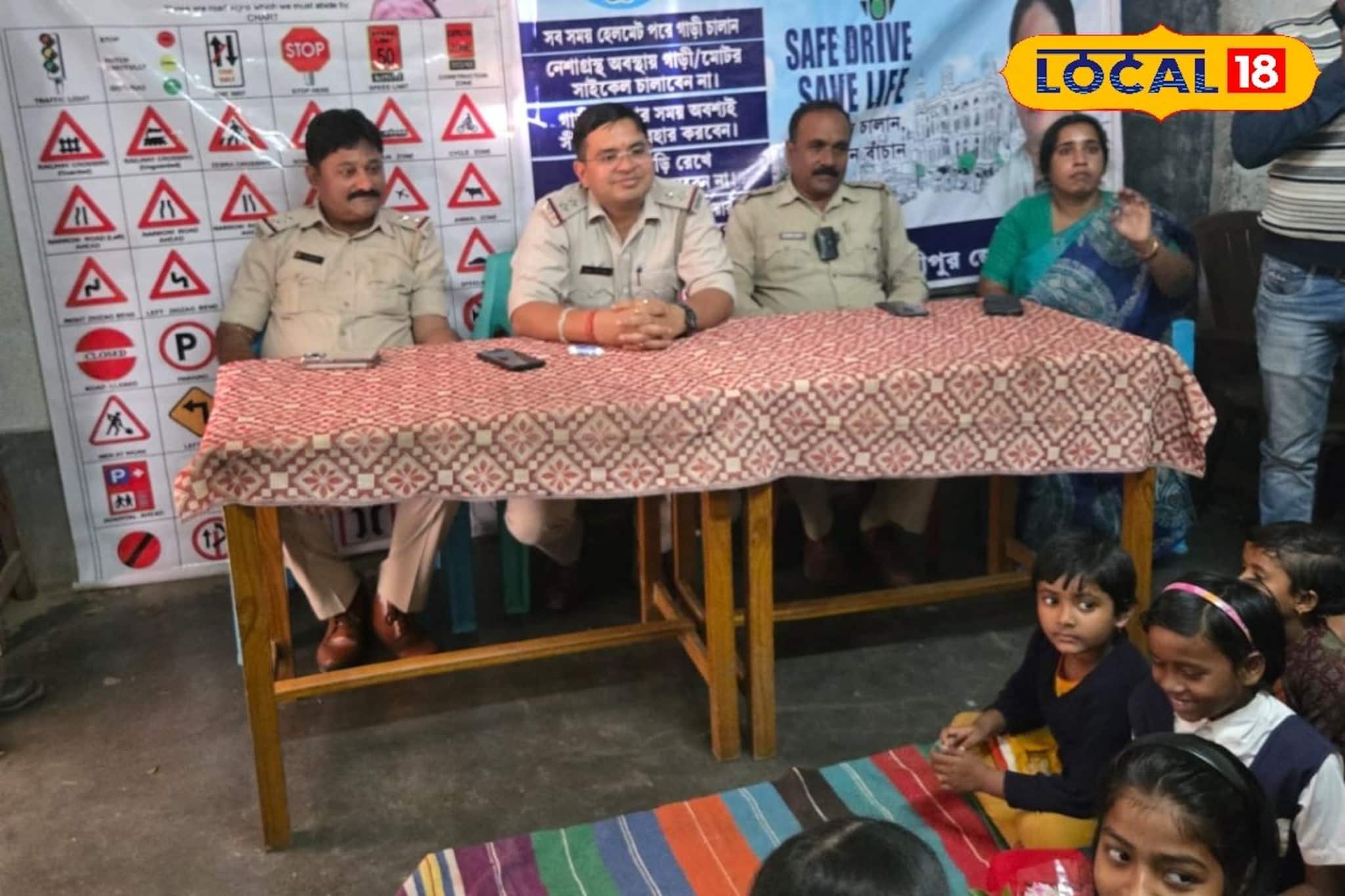 হঠাৎই দল বেঁধে স্কুলে পুলিশ! শাসাতে নয়, শেখাতে এলেন দাসপুর ওসি