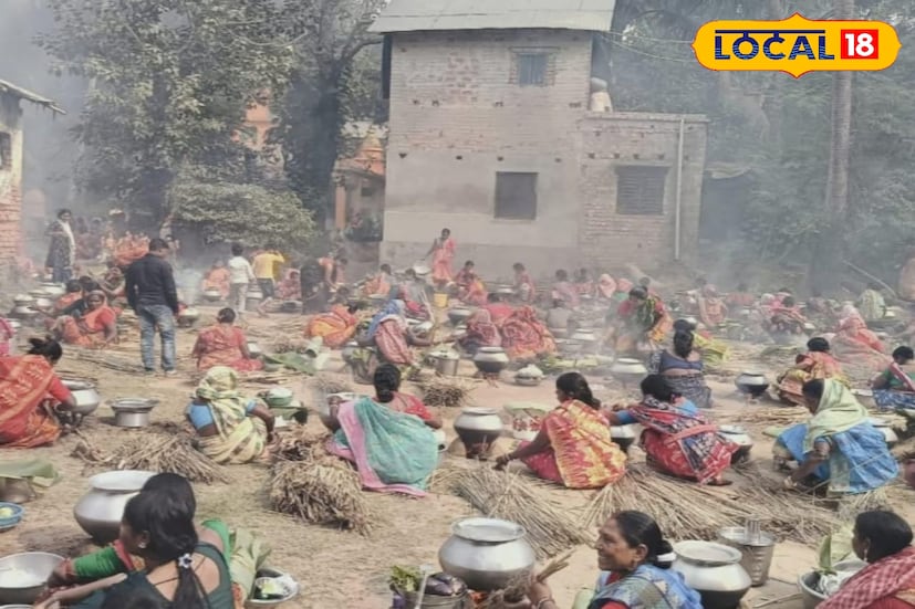 রেঁধে খাওয়া! গ্রামীন হাওড়ার মানুষের কাছে একটি প্রাচীন রীতি। খোলা আকাশের নিচে শত শত পরিবার রান্নার উৎসবে সামিল হয়। হাওড়ার বিভিন্ন প্রান্তে বহু বছর ধরে চলে আসছে এই রেঁধে খাওয়া উৎসব। (ছবি ও তথ্য : রাকেশ মাইতি)