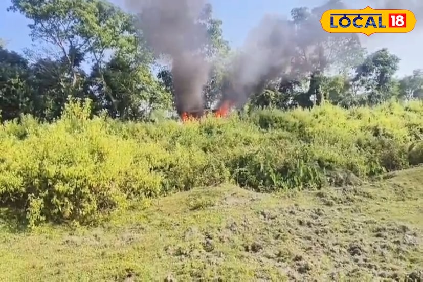 জঙ্গলের রাস্তায় আচমকা গাড়ি থেকে কালো ধোঁয়া বের হতে দেখেন গাড়ির চালক। গাড়ি থামিয়ে পড়ুয়াদের নিয়ে গাড়ি থেকে বেরিয়ে যান তিনি।এরপর তার চোখের সামনে দাউ দাউ করে জ্বলে ওঠে গাড়িটি।এই দেখে কান্না জুড়ে দেয় ছোট পড়ুয়ারা। 