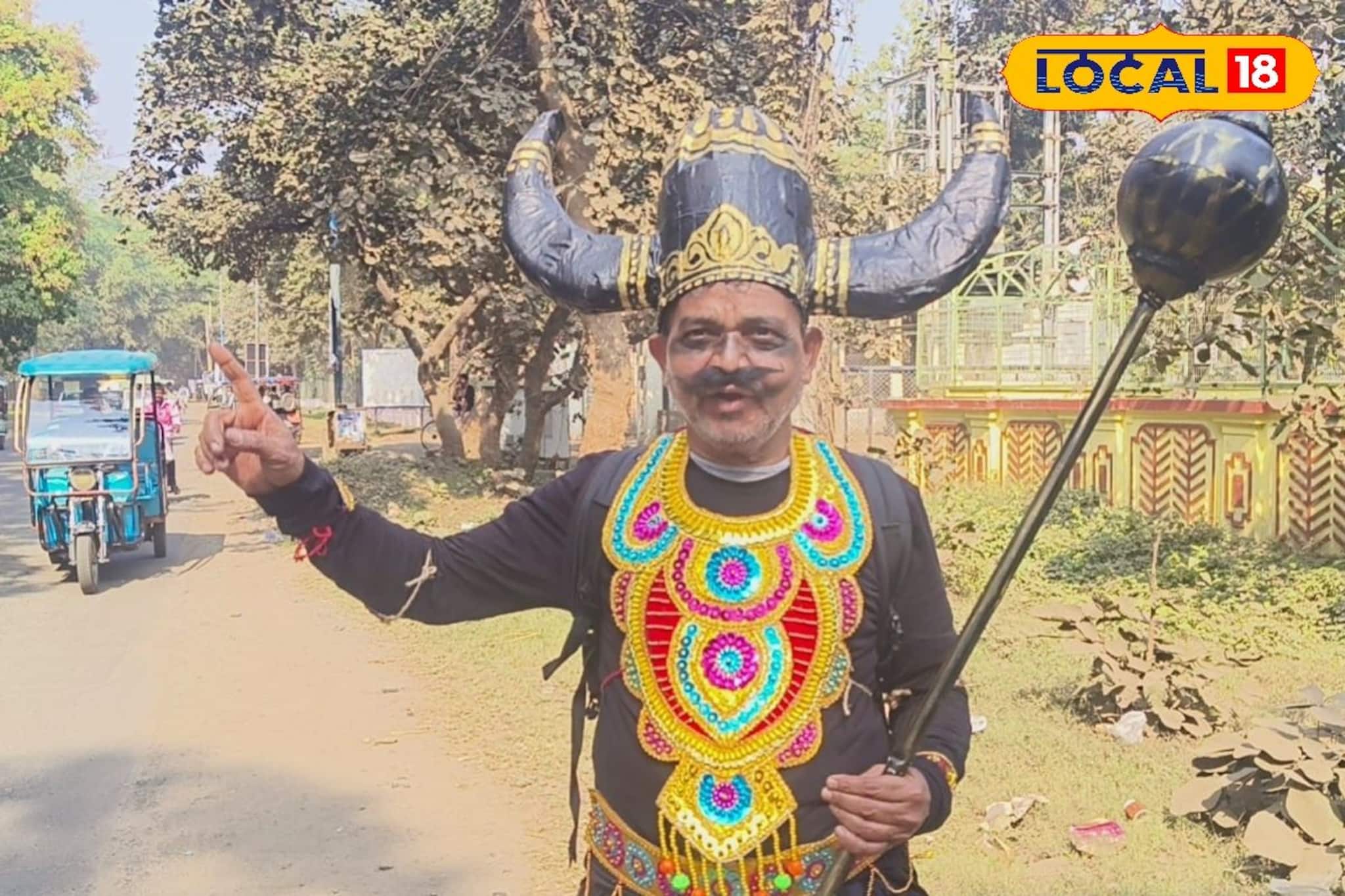 হারিয়ে যাচ্ছে 'বহুরূপী'রা, বোলপুরের রাস্তায় ঘুরে ঘুরে অভিনব উদ্যোগ কর্ণাটকের শিল্পীর