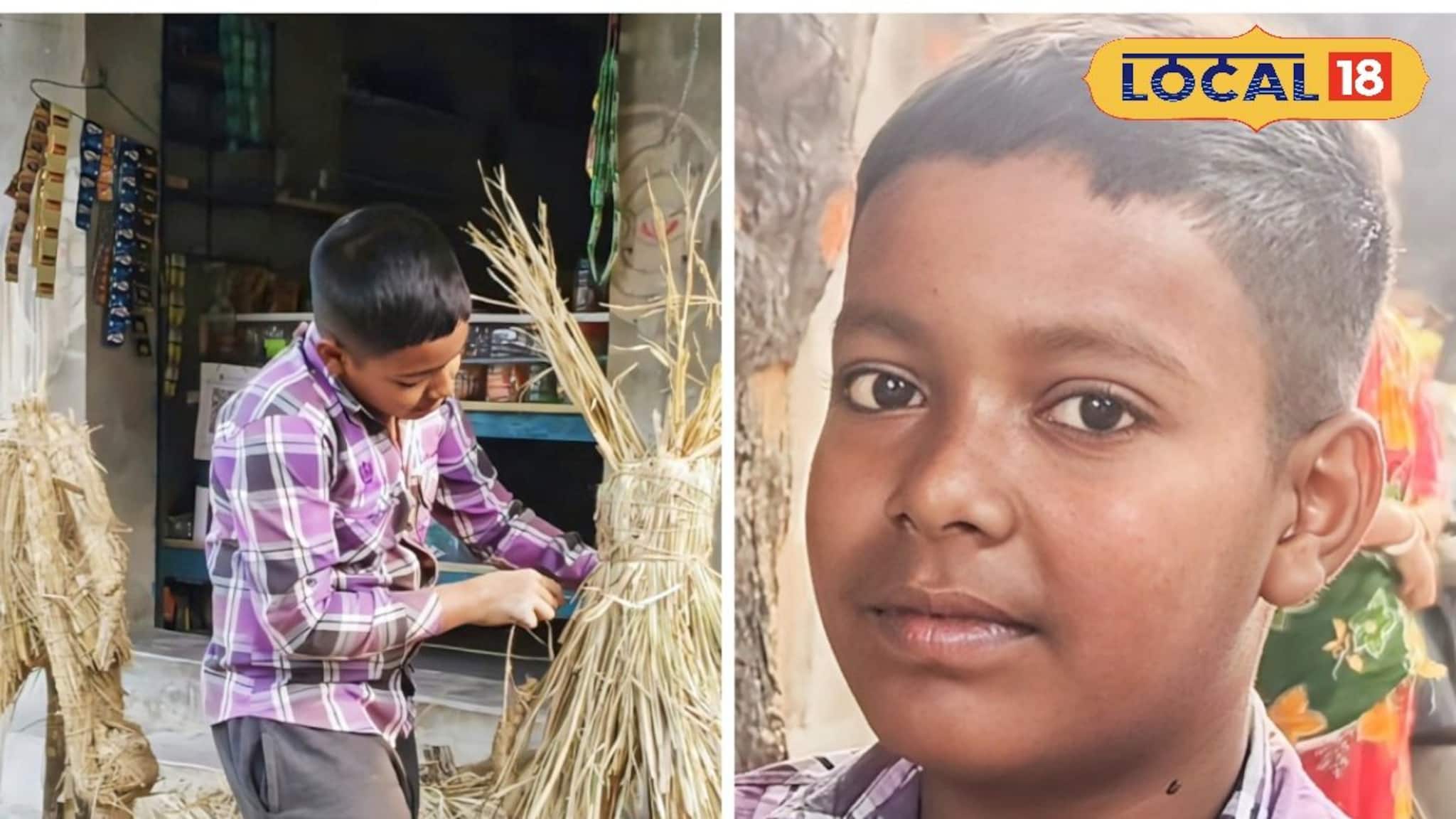 কণ্ঠে কৃষ্ণ-কীর্তন, ইন্টারনেট থেকে শিখে নিপুণ হাতে সরস্বতী মূর্তি বানিয়ে চলে ৭ বছরের শিশু