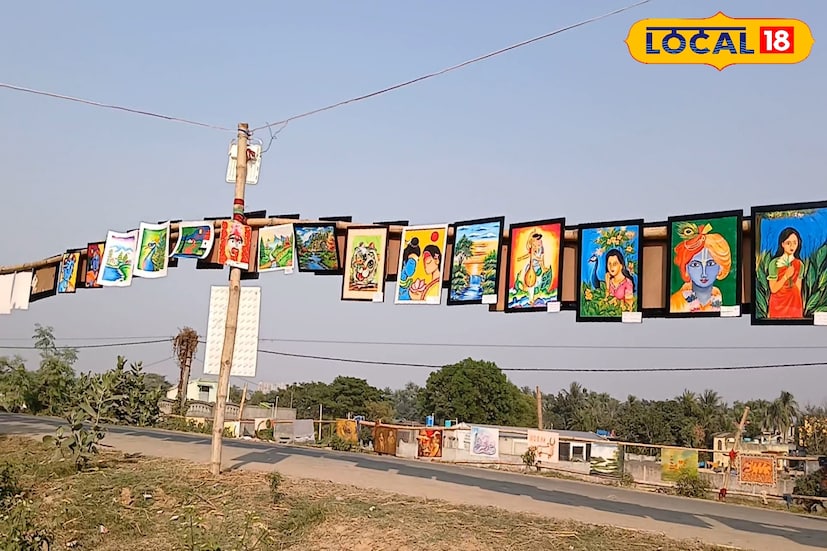 পুরো একটি এলাকা যেন সেজে উঠেছে এক ভিন্ন শিল্পে, এলাকা জুড়ে উৎসবের আমেজ। বিভিন্ন দেশ, রাজ্যে ও জেলা থেকে এসেছেন শিল্পীরা। এছাড়াও রয়েছেন বর্ধমানের শিল্পীরা। কেউ গাছ তলায় বসে আঁকছেন ছবি তো কেউ আবার প্রাকৃতিক বিভিন্ন জিনিস দিয়েই ফুটিয়ে তুলছেন তাদের শিল্পকর্ম। (ছবি ও তথ্য: সায়নী সরকার)