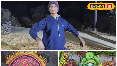 গ্রামে চলছে ছৌ নৃত্যের প্রশিক্ষণ