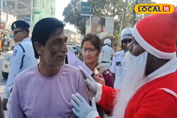 শিলিগুড়ির রাস্তায় 'সান্তা পুলিশ'! বড়দিনের আগে অভিনব হেলমেট অভিযান