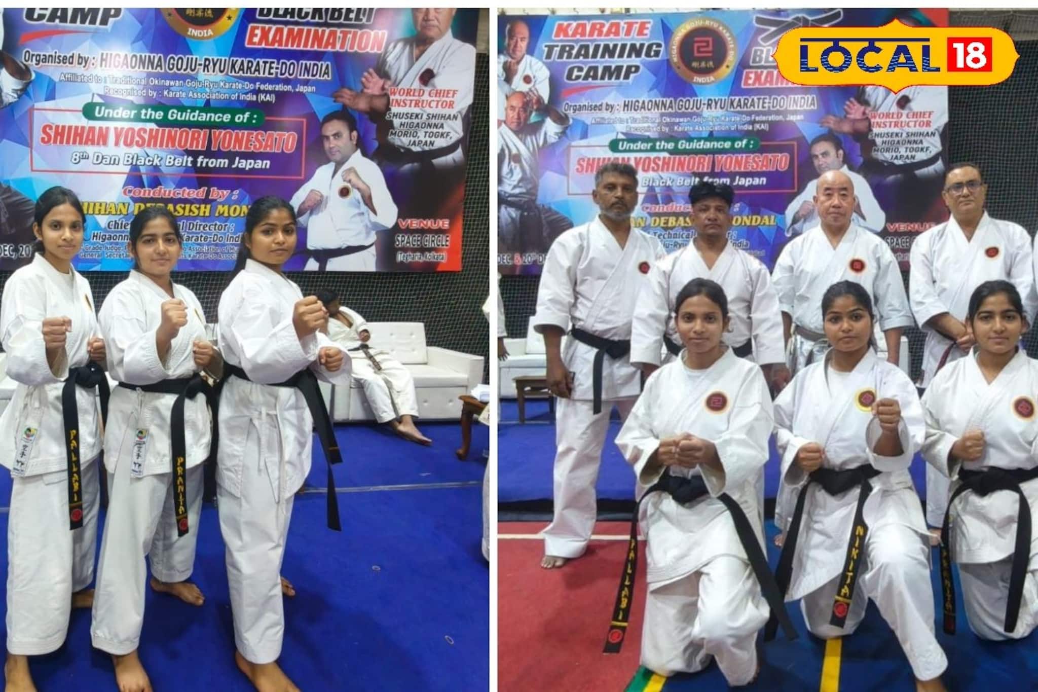 ক্যারাটেতে বিরাট সাফল্য পুরুলিয়ার, তিন কন্যার ব্ল্যাক বেল্ট জয়